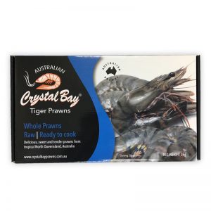 Crystal Bay 3kg Custom Tiger Prawn Packaging
